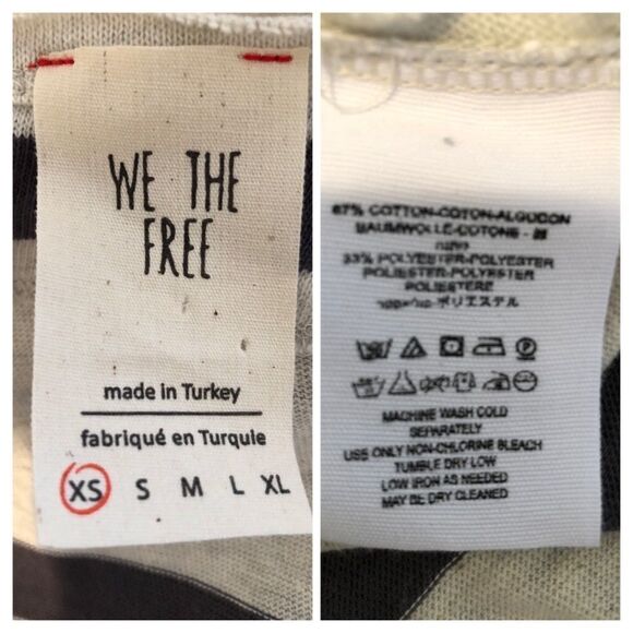 Free People We The Free Upstate Stripe Tee Sz XS - Picture 7 of 8